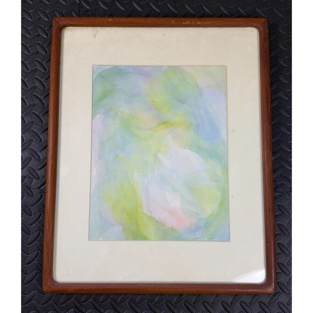 Handpainted One of a Kind Artwork Los Angeles with Wooden Frame & Hanging Wire